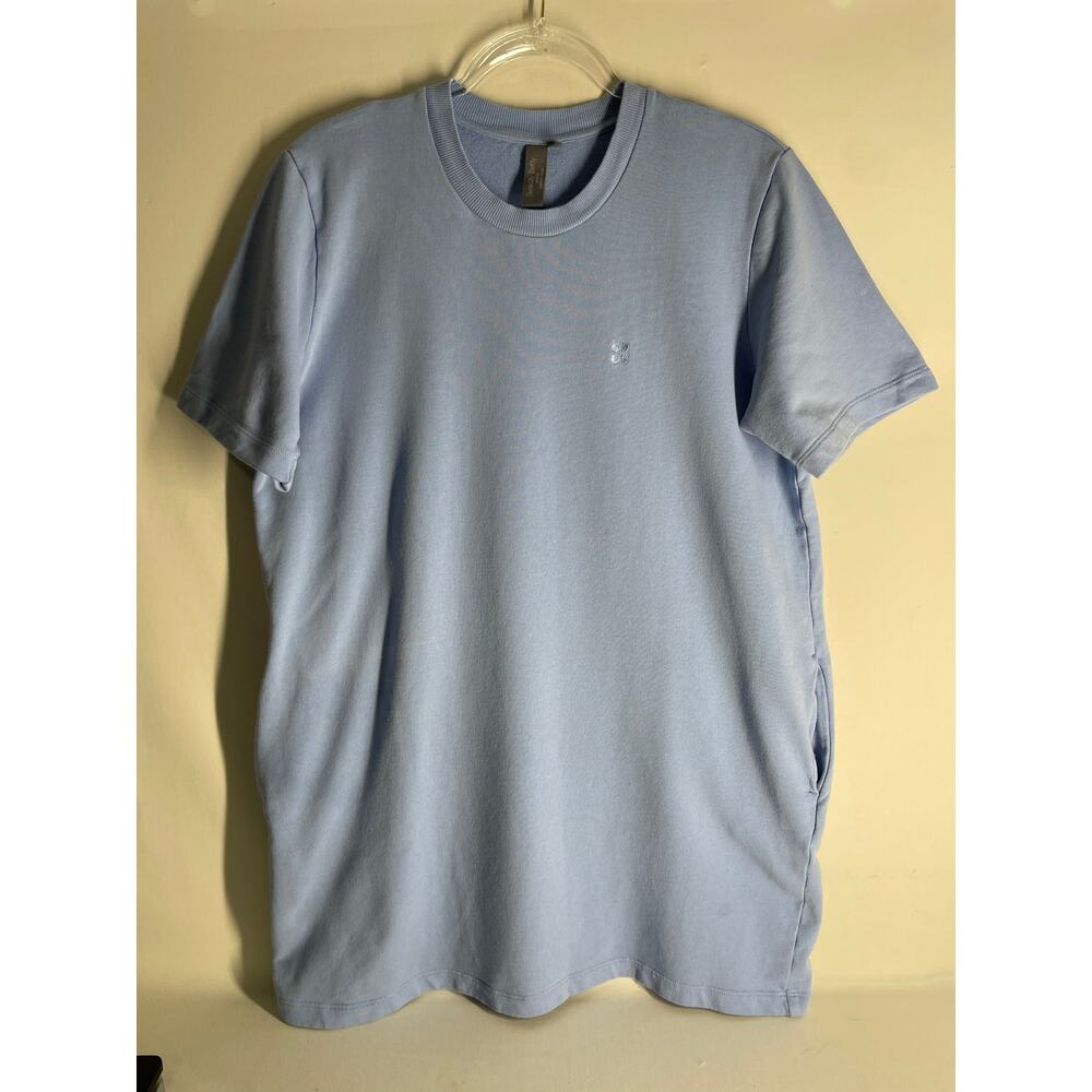 Sweaty Betty Blue Essentials T-shirt Dress Pockets Short Sleeve Sz Small (flaw)